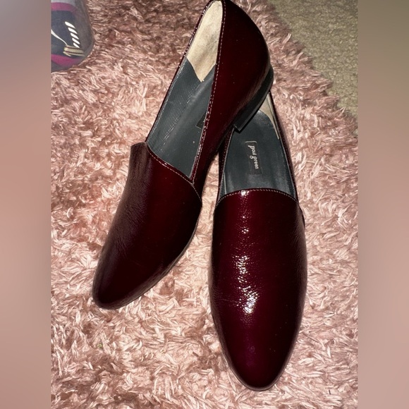 Paul Green Burgundy Naomi patent leather Loafers 6 office preppy like new - Picture 1 of 11